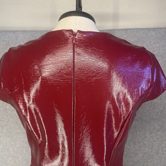 🍷 BCBGeneration Burgundy Pleather Mini Dress NWT - Picture 11 of 16